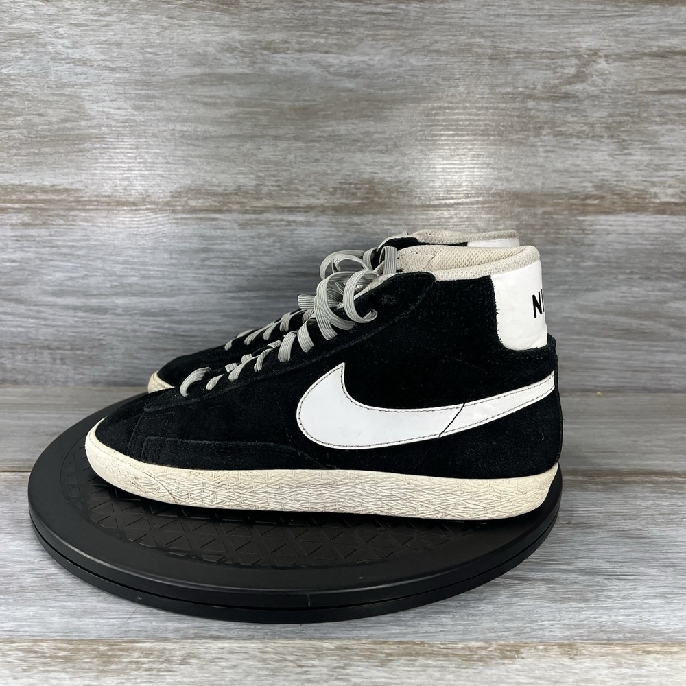 Nike Kids Blazer Mid DA4672-001 Black White Lace-Up Sneaker Shoes Size 4 Y